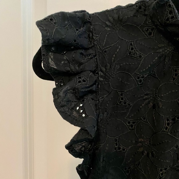 Loft Eyelet Ruffle Split Neck Shell - Picture 6 of 6